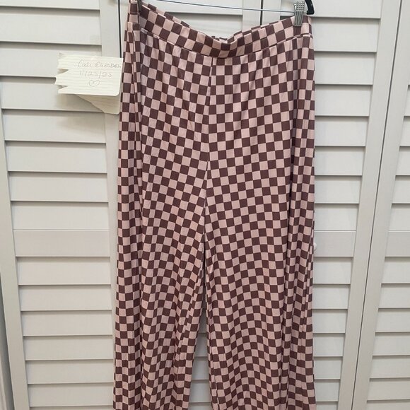 SOLD! WKND Chasers My Reputation Checkered Pants Latte 4xl - Picture 2 of 5
